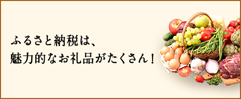 ふるさと納税は、魅力的なお礼品がたくさん！