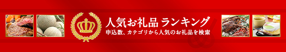 人気のお礼品ランキング