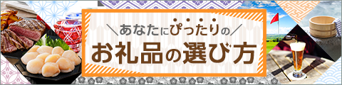 あなたにぴったりのお礼品の選び方