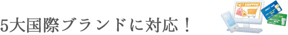 5大国際ブランドに対応